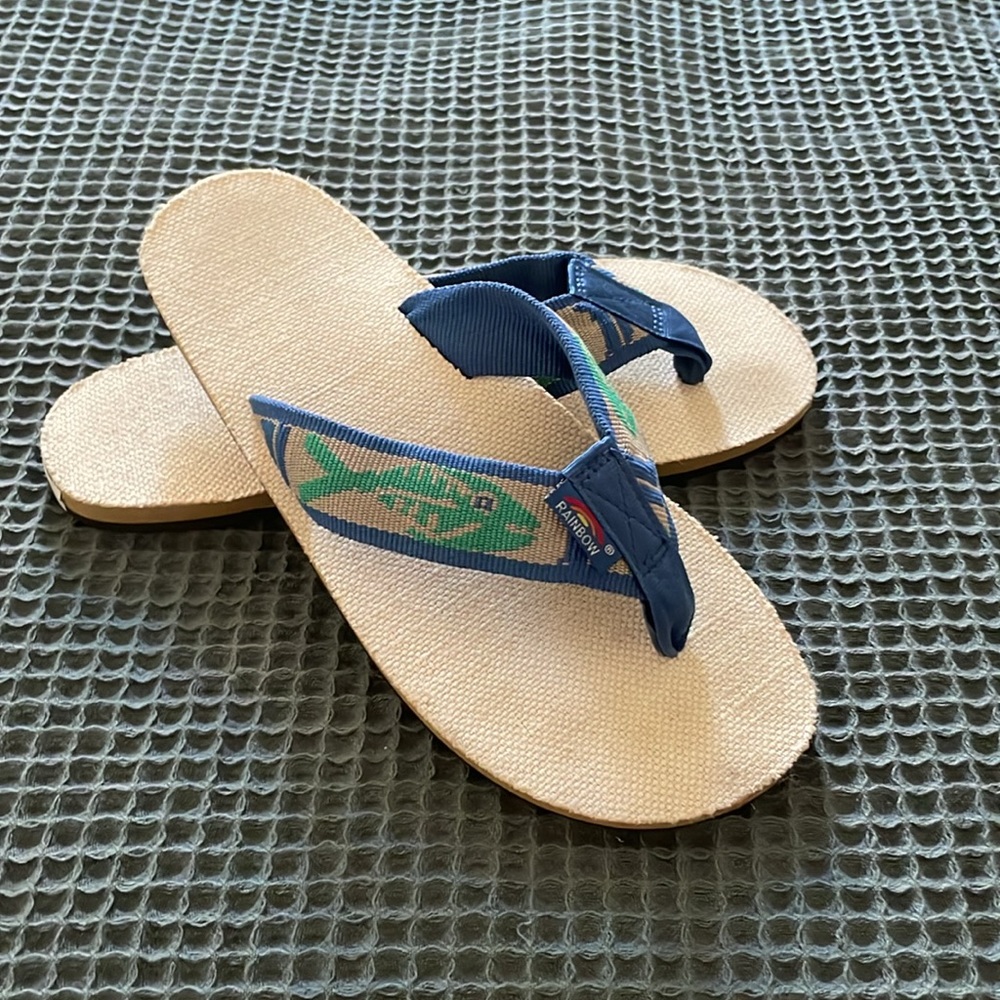Rainbow sandals - like new